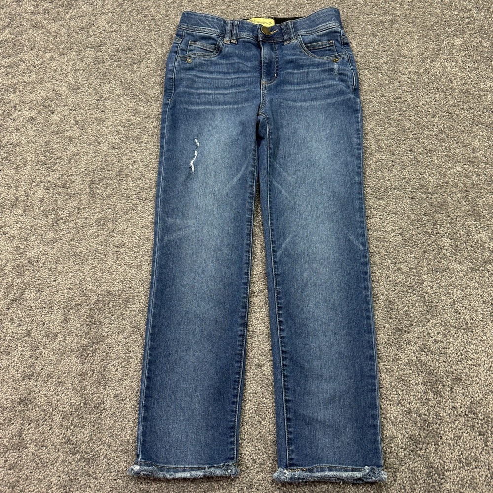 Democracy Jeans Womens 2 Blue Cropped Stretch Ab Technology Medium Wash Denim